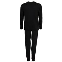 EMPORIO ARMANI womens pyjamas, long - EVERYDAY COTTON, pyjamas, cotton stretch Black XS (X-Small)