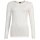 EMPORIO ARMANI womens long-sleeved round-neck top - ESSENTIAL STUDS, viscose stretch White XS (X-Small)
