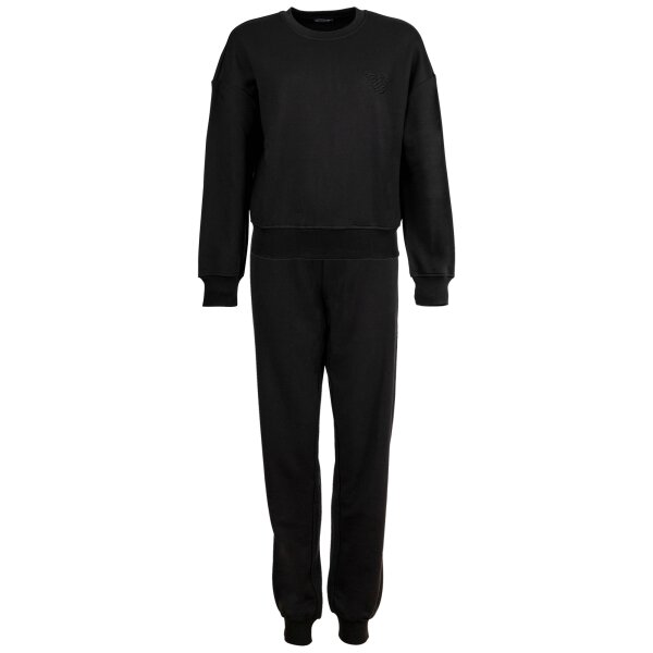 EMPORIO ARMANI womens leisure suit - ICONIC TERRY, tracksuit, loungewear, cotton blend Black XS (X-Small)