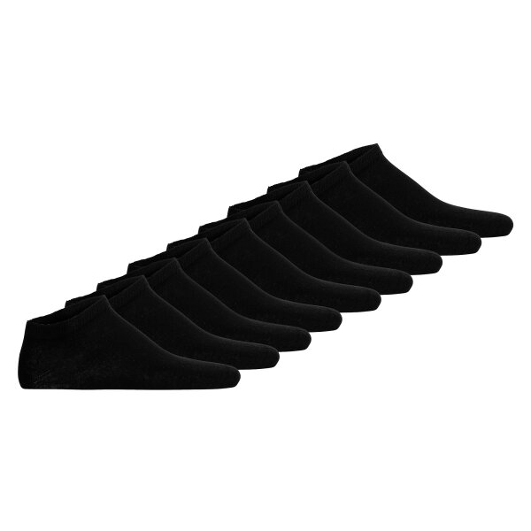 Hudson Unisex Sneaker Socks, 9-Pack - Easy, comfort cuff, short socks, solid color Black 39-42 (UK 5,5-8)