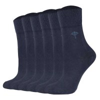JOOP! Damen Socken, 6er Pack - Daily Glam Organic GOTS Socks, Baumwoll-Mix, uni Dunkelblau 35-38