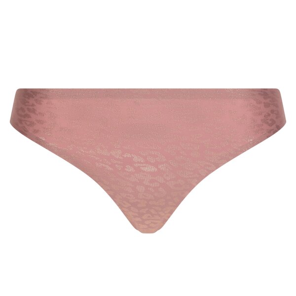 Chantelle Damen Tanga - Glitzer, Tanga, SoftStretch, nahtlos, unsichtbar, Einheitsgröße Pink (Leo Shimmer) One Size