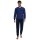GÖTZBURG Herren Schlafanzug - lang,  Bündchen, V-Neck, Baumwolle, Pyjama Blau L