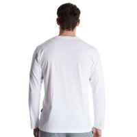 GÖTZBURG Mens long-sleeved shirt, pack of 2 - cotton, longsleeve, single-coloured White M (Medium)