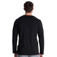 GÖTZBURG Herren Langarmshirt, 2er Pack - Baumwolle, Longsleeve, einfarbig Schwarz M