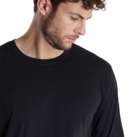 GÖTZBURG Mens long-sleeved shirt, pack of 2 - cotton, longsleeve, single-coloured Black M (Medium)