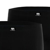 CECEBA Men Boxer shorts, 4-pack - Convex, underwear, logo, single-coloured Black XXL (XX-Large)