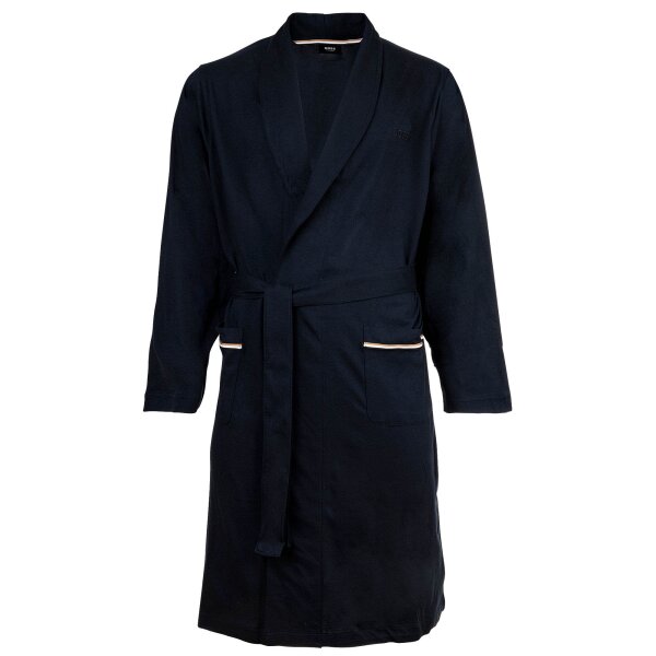 BOSS mens bathrobe - robe, dressing gown, cotton, logo Blue 2XL (XX-Large)