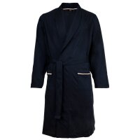 BOSS mens bathrobe - robe, dressing gown, cotton, logo Blue 2XL (XX-Large)