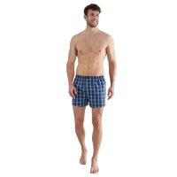 GÖTZBURG Mens Boxer 4 Pack - Poplin, Pure Cotton, Underwear Set Blue/White XL (X-Large)