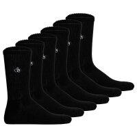 SCOTCH&SODA Herren Socken, 6er Pack - 1/2 Terry Cotton Crew, One Size, einfarbig Schwarz 41-46