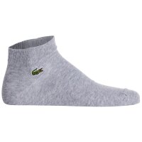 LACOSTE unisex sneaker socks, 6-pack - cotton blend, solid colour, logo White/Grey/Dark Blue 35-38