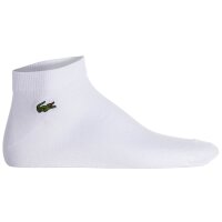 LACOSTE Unisex Sneakersocken, 6er Pack - Baumwollmischung, einfarbig, Logo Weiß/Grau/Dunkelblau 35-38