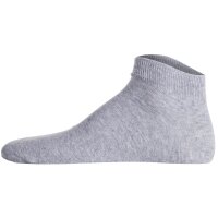 LACOSTE Unisex Sneakersocken, 6er Pack - Baumwollmischung, einfarbig, Logo Weiß/Grau/Dunkelblau 35-38
