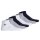 LACOSTE Unisex Sneakersocken, 6er Pack - Baumwollmischung, einfarbig, Logo Weiß/Grau/Dunkelblau 35-38