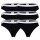LACOSTE Womens Thongs, 6-Pack - Thong, Underwear, Cotton Stretch, Logo Waistband, Solid Color Black S (Small)