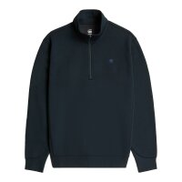 G-STAR Men’s Sweatshirt - Premium Core Half Zip, Logo, solid color Dark blue M (Medium)