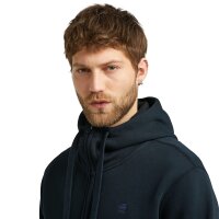 G-STAR Mens Sweat Jacket - Premium Core, Loungewear, Zipper, Hood, plain Dark blue (Salute) M (Medium)