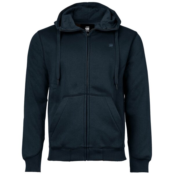 G-STAR Herren Sweat-Jacke - Premium Core, Loungewear, Zipper, Kapuze, einfarbig Dunkelblau (Salute) XL