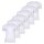 LACOSTE Mens T-Shirts, 6-pack - Essentials, Round Neck, Slim Fit, Cotton, Solid Color White M (Medium)
