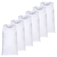 LACOSTE Herren Unterhemden, 6er Pack - Tank Top, Rundhals, Slim Fit, Baumwolle, einfarbig Weiß M