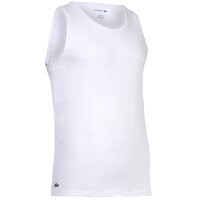 LACOSTE Mens Undershirts, 6-pack - Tank Top, Round Neck, Slim Fit, Cotton, Solid Color White M (Medium)