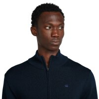 G-STAR Herren Strickpullover mit Henley-Kragen - Premium Core Half Zip Knit, einfarbig Dunkelblau M