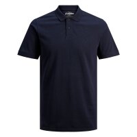 JACK&JONES Herren Poloshirts, 3er Pack - JJEBASIC POLO 3PK, Kurzarm, einfarbig, Baumwolle Schwarz/Blau/Weiß M