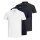 JACK&JONES Herren Poloshirts, 3er Pack - JJEBASIC POLO 3PK, Kurzarm, einfarbig, Baumwolle Schwarz/Blau/Weiß M