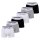 LACOSTE mens boxer shorts, 6-pack - trunks, cotton stretch, logo waistband Black/White/Grey M (Medium)