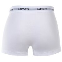 LACOSTE Herren Boxershorts, 6er Pack - Trunks, Cotton Stretch, Logobund Schwarz/Weiß/Grau S