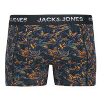 JACK&JONES Herren Boxershorts, 5er Pack - JACMAXWELL TRUNKS 5 PACK, Baumwoll-Stretch Grün/Blau/Schwarz S