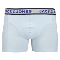JACK&JONES Herren Boxershorts, 7er Pack - JACHUDSON SOLID TRUNKS 7 PACK, Baumwoll-Stretch Schwarz/Blau/Grau/Weiß S