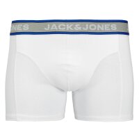 JACK&JONES Herren Boxershorts, 7er Pack - JACHUDSON SOLID TRUNKS 7 PACK, Baumwoll-Stretch Schwarz/Blau/Grau/Weiß S