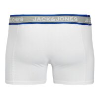 JACK&JONES Herren Boxershorts, 7er Pack - JACHUDSON SOLID TRUNKS 7 PACK, Baumwoll-Stretch Schwarz/Blau/Grau/Weiß S