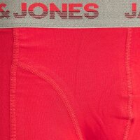 JACK&JONES Herren Boxershorts, 10er Pack - JACJADON SOLID TRUNKS 10 PACK, Trunks, Baumwoll-Stretch Rot/Grau/Schwarz 2XL