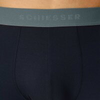 SCHIESSER mens boxer shorts 3-pack - series "95/5", pants, logo waistband Black/Brown/Grey M (Medium)