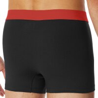 SCHIESSER Herren Boxershorts 3er Pack - Serie "95/5", Unterhose, Logobund Schwarz/Rot M