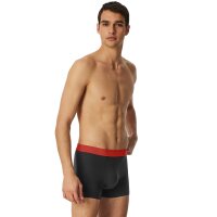 SCHIESSER mens boxer shorts 3-pack - series "95/5", pants, logo waistband Black/Red M (Medium)