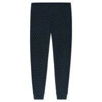 SCHIESSER mens pajamas, long - Casual Essentials, single jersey, cotton, V-neck Dark blue (Burgund) XL (X-Large)