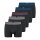 SCHIESSER Herren Boxershorts, 5er Pack - Serie "95/5", Unterhose, Logobund Schwarz/Blau/Grau 3XL