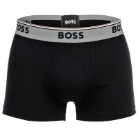 BOSS Herren Boxershorts, 3er Pack - Power Trunks, Logo, Baumwollmischung, einfarbig Schwarz/Rot/Blau/Grau L