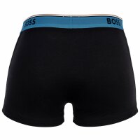 BOSS Herren Boxershorts, 3er Pack - Power Trunks, Logo, Baumwollmischung, einfarbig Schwarz/Rot/Blau/Grau L