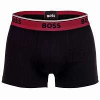 BOSS mens boxer shorts, 3-pack - Power Trunks, logo, cotton blend, single-coloured Black/Red/Blue/Grey L (Large)