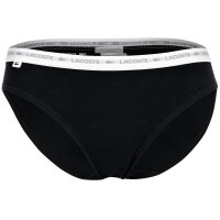 LACOSTE Damen Slips, 6er Pack - Brief, Unterwäsche, Cotton Stretch, Logobund, einfarbig Schwarz/Schwarz/Grau/Weiß XS