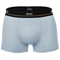 BOSS Herren Boxershorts, 5er Pack - Essentials Trunks, Logo, Baumwollmischung Blau/Grau/Schwarz M