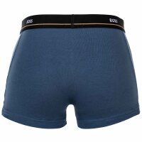 BOSS Herren Boxershorts, 5er Pack - Essentials Trunks, Logo, Baumwollmischung Blau/Grau/Schwarz M