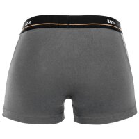 BOSS Herren Boxershorts, 5er Pack - Essentials Trunks, Logo, Baumwollmischung Blau/Grau/Schwarz M