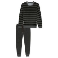SCHIESSER Men Pyjamas, long - terrycloth, cuffs, striped
