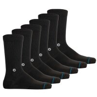 STANCE unisex socks 6-pack - Icon, Logo, Basic, Crew socks